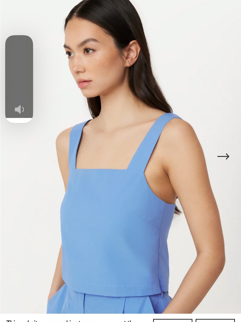 Frank And Oak Matching Tank and Shorts Blue Poplin Set